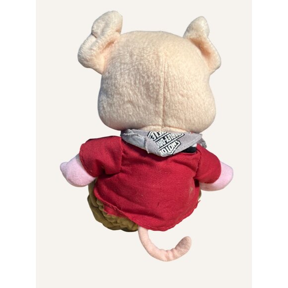 Harley-Davidson Pig Hog Plush Toy With Red Shirt & Bandana - Picture 6 of 13